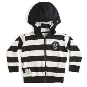 striped zip hoodie